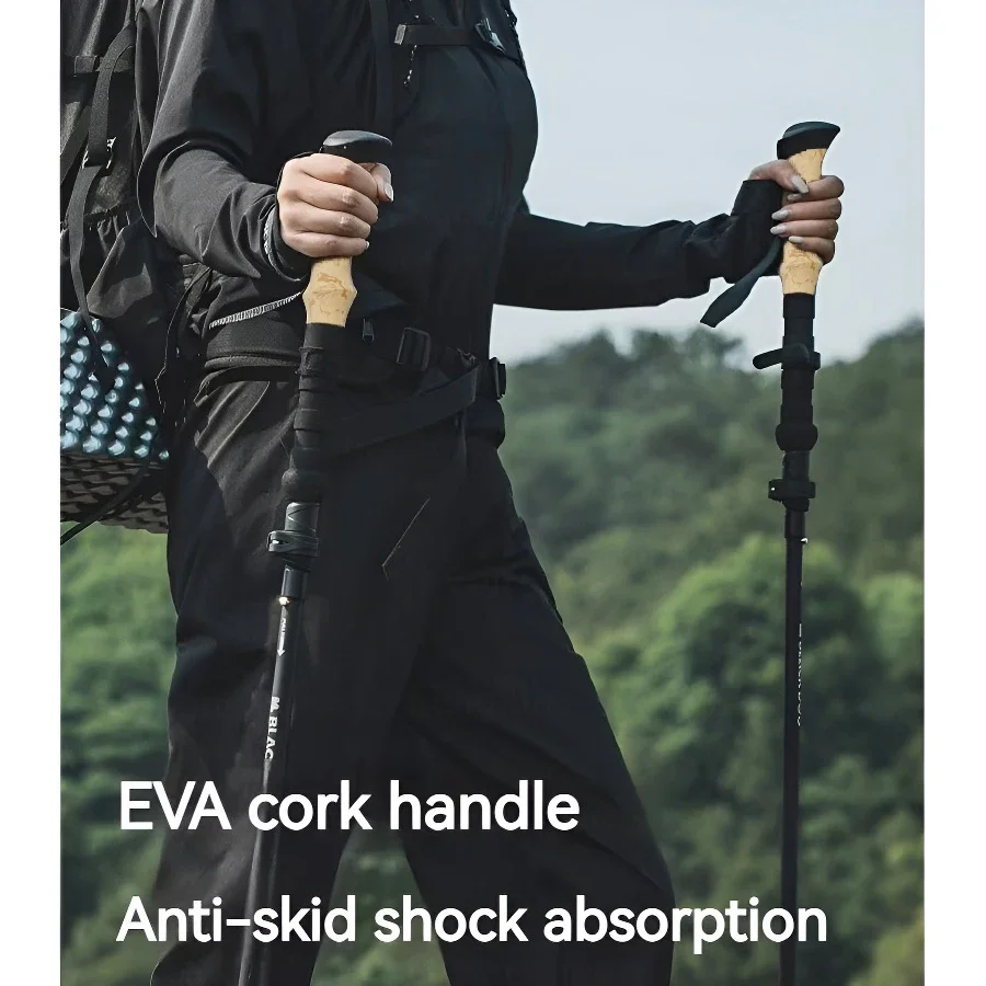 

Ultra-Lightweight Aluminum Trekking Poles Adjustable,Telescopic 5-Section Hiking Stick - Ergonomic Grip,Durable Outdoor Climbing