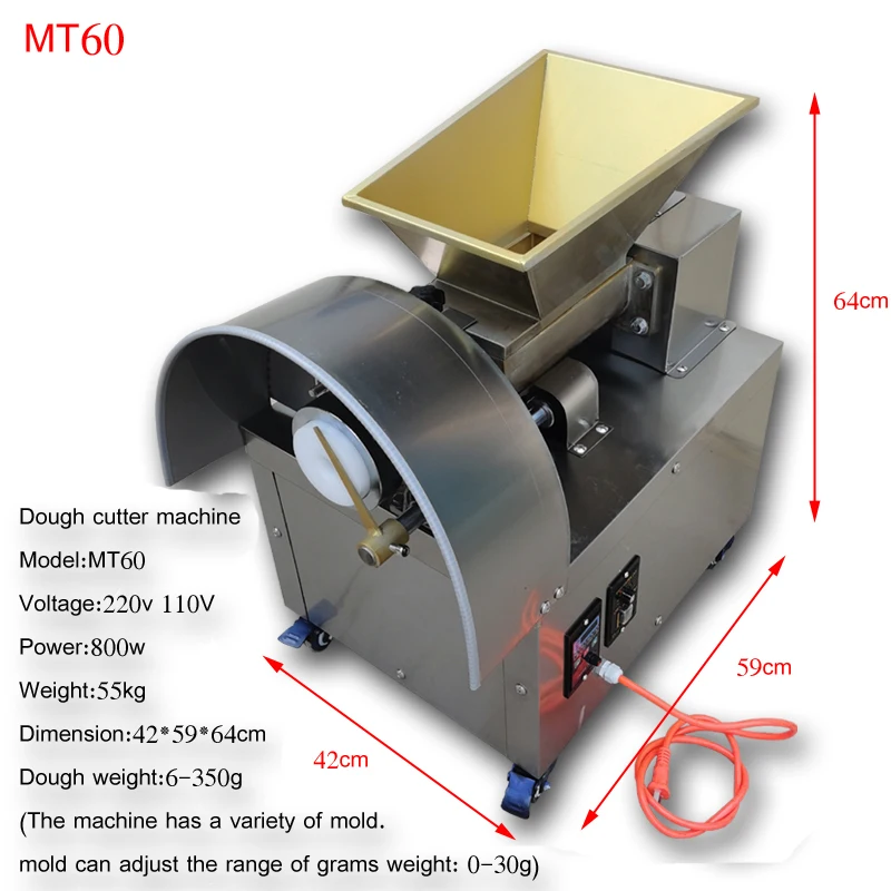 Macchina per la produzione di pasta rotonda pneumatica automatica Divisore per pasta Macchina per dividere la pasta per pane da forno più rotonda con stampo