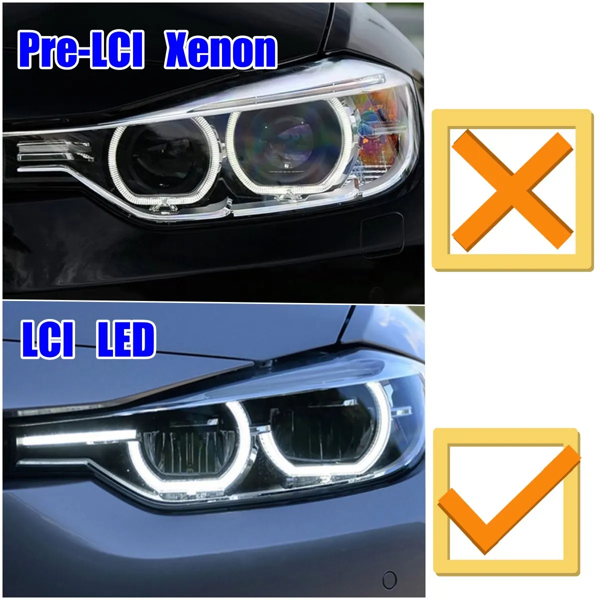 CSL Angel Eyes DRL LED Boards For 2016-2018 BMW 3 Series 318i 320i 320e 340i 330i 328i LCI LED Headlight 63117419615 view 3