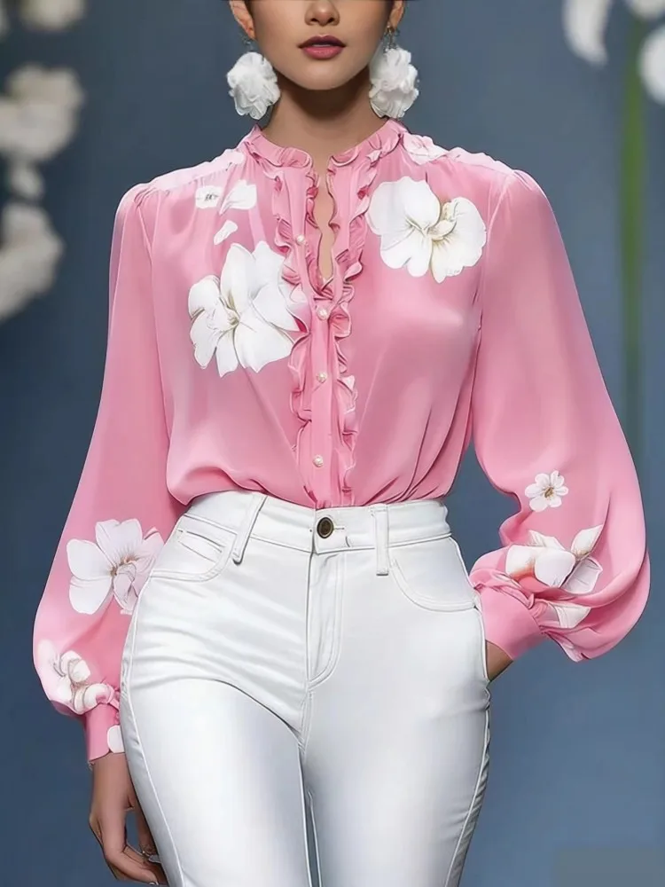 

Женские блузки 2026: Весенне-осенняя блузка с длинным рукавом, элегантная офисная рубашка, модный топ для работы (Blusas Mujer De Moda)