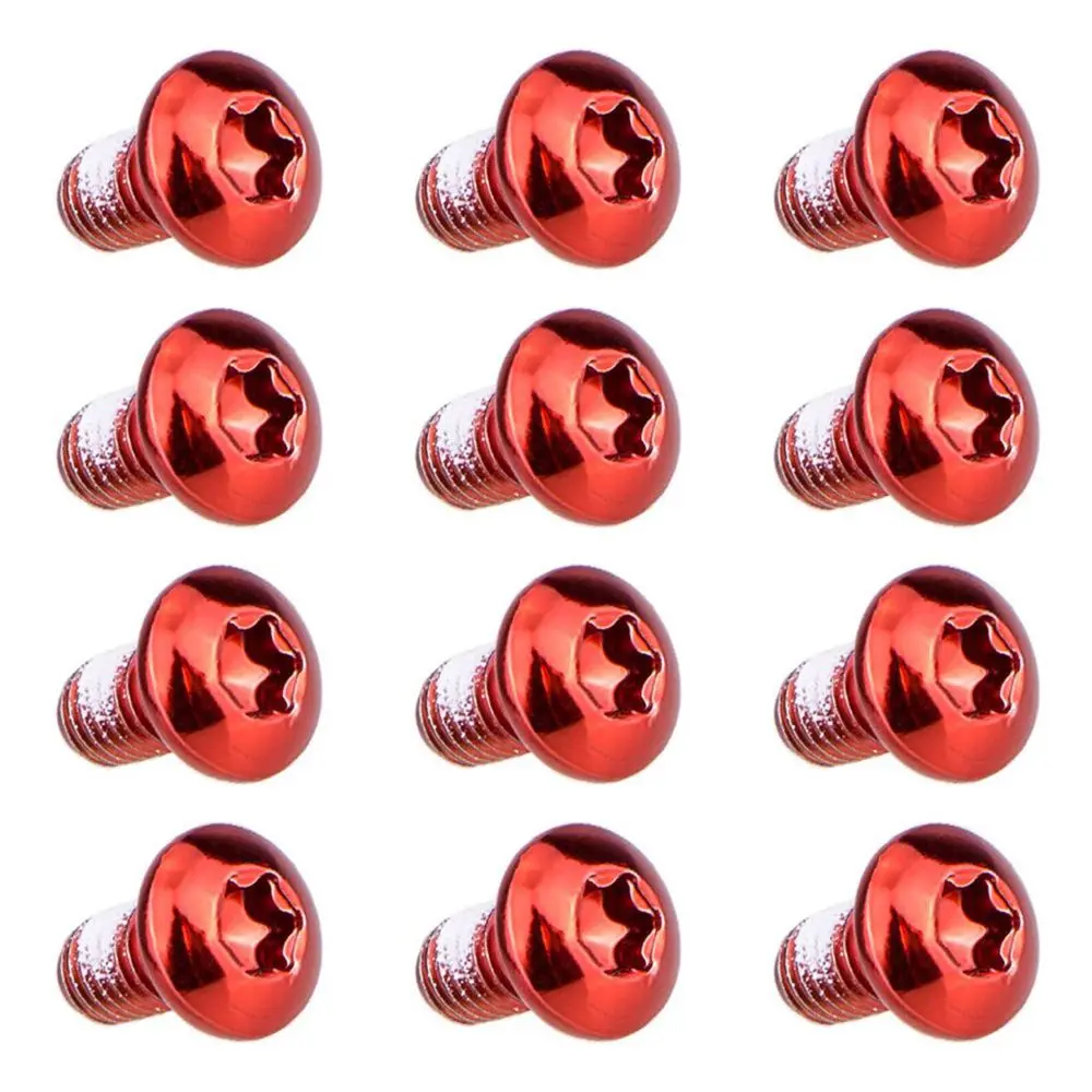 Colorful 12PCS Part Tool M5x9mm Cycling Accessory Bicycle Disc Brake Rotor T25 Screw Fixing Screws Torx Bolts Bike Torx Screws