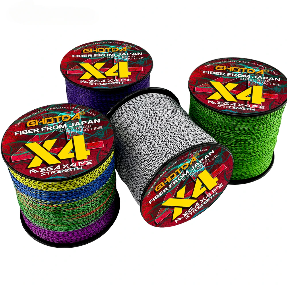 X4 Braided Fishing Line 8Stands 300M /328YD Invisible 18-80LB Speckle Line Super Strong 4.8-36.8kg Multifilament Spotted Thread