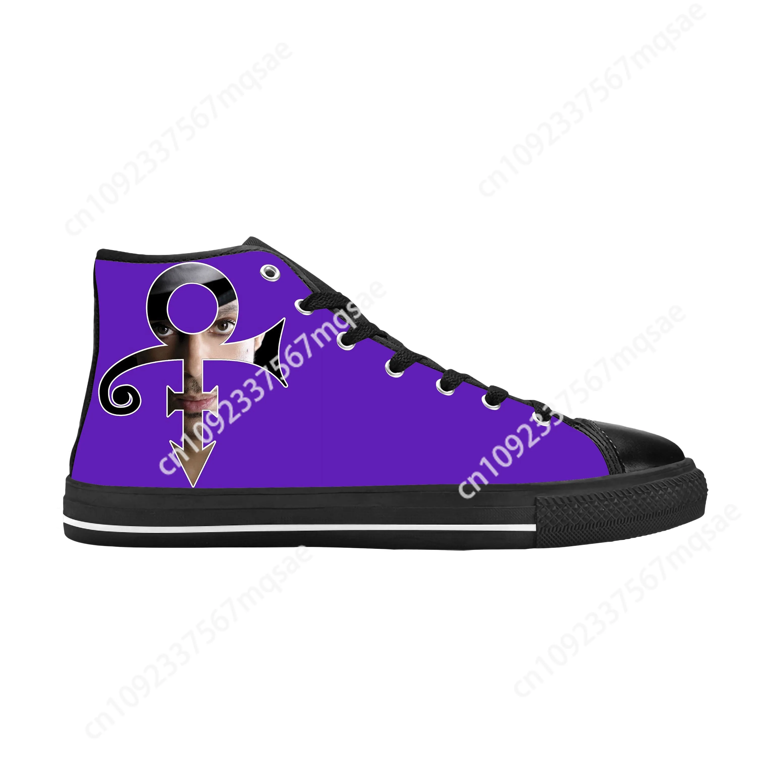 Prince Rogers Nelson Purple Rain Love Symbol Cool Casual Cloth Shoes High Top Comfortable Breathable 3D Print Men Women Sneakers