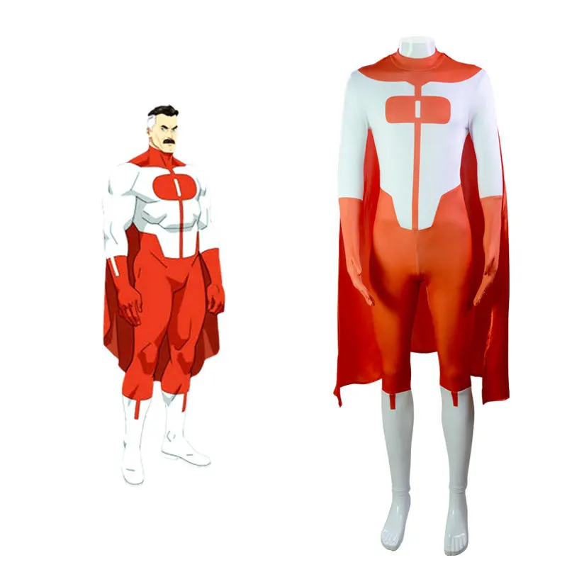 Halloween Anime Cosplay Invincible Mark Grayson Jumpsuit Cloak Costume Bodysuit  Party Carnival Zaiti Suit