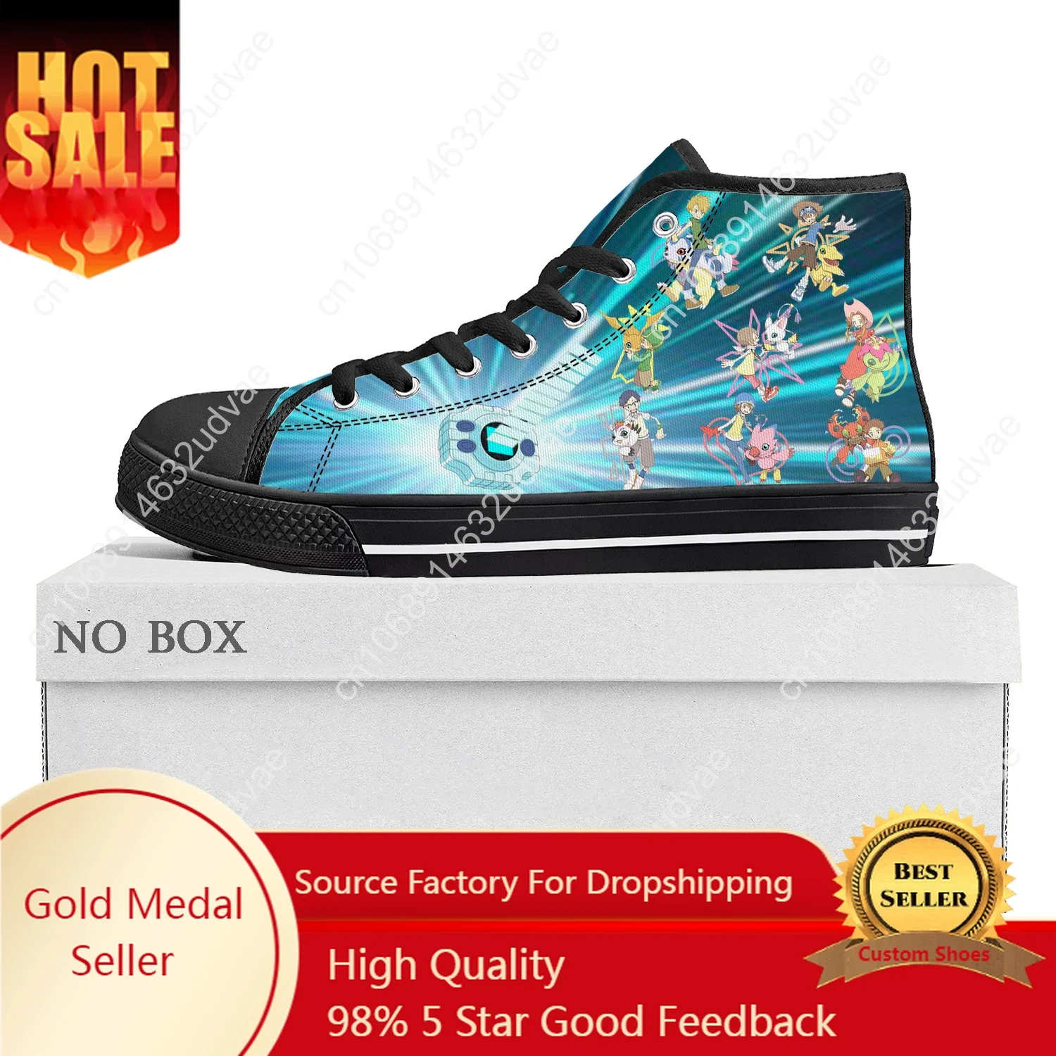 

Hot Anime Digimon Adventure High Top Sneakers High Quality Mens Womens Teenager Canvas Sneaker Casual Couple Shoes Custom Shoe