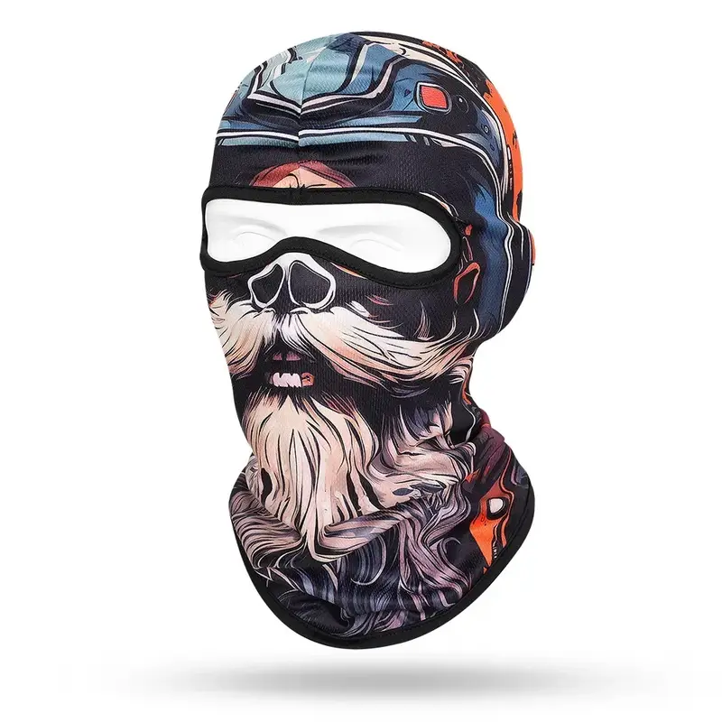 Quick-dry Motorcycle Balaclava Beard Old Men Full Face Cap Biker Skull Masks Motorbike Helmet Hat Cycling Neck Face Protection - Image 29