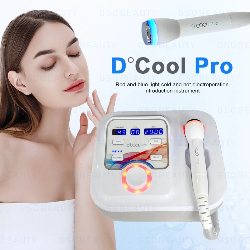 Dcool Portable Facial Electroporation Machine Slimming Skin Tightening Anti-Puffiness Beauty Device Cool Hot Therapy
