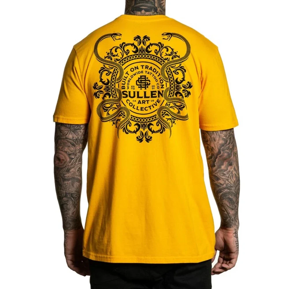 Sullen Art Collective Ornate Standard Fit Mens T-Shirt Tattoo Clothing High-end Luxury Unisex Style Both of Men and Women