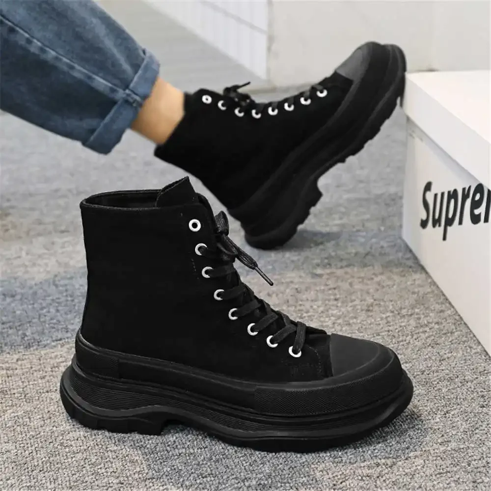 Lace Up Flatform Men\'s Ankle Shoes Men\'s Casual Boots Spring Fashion Sneakers Sports Sneachers Donna Teni Original Popular