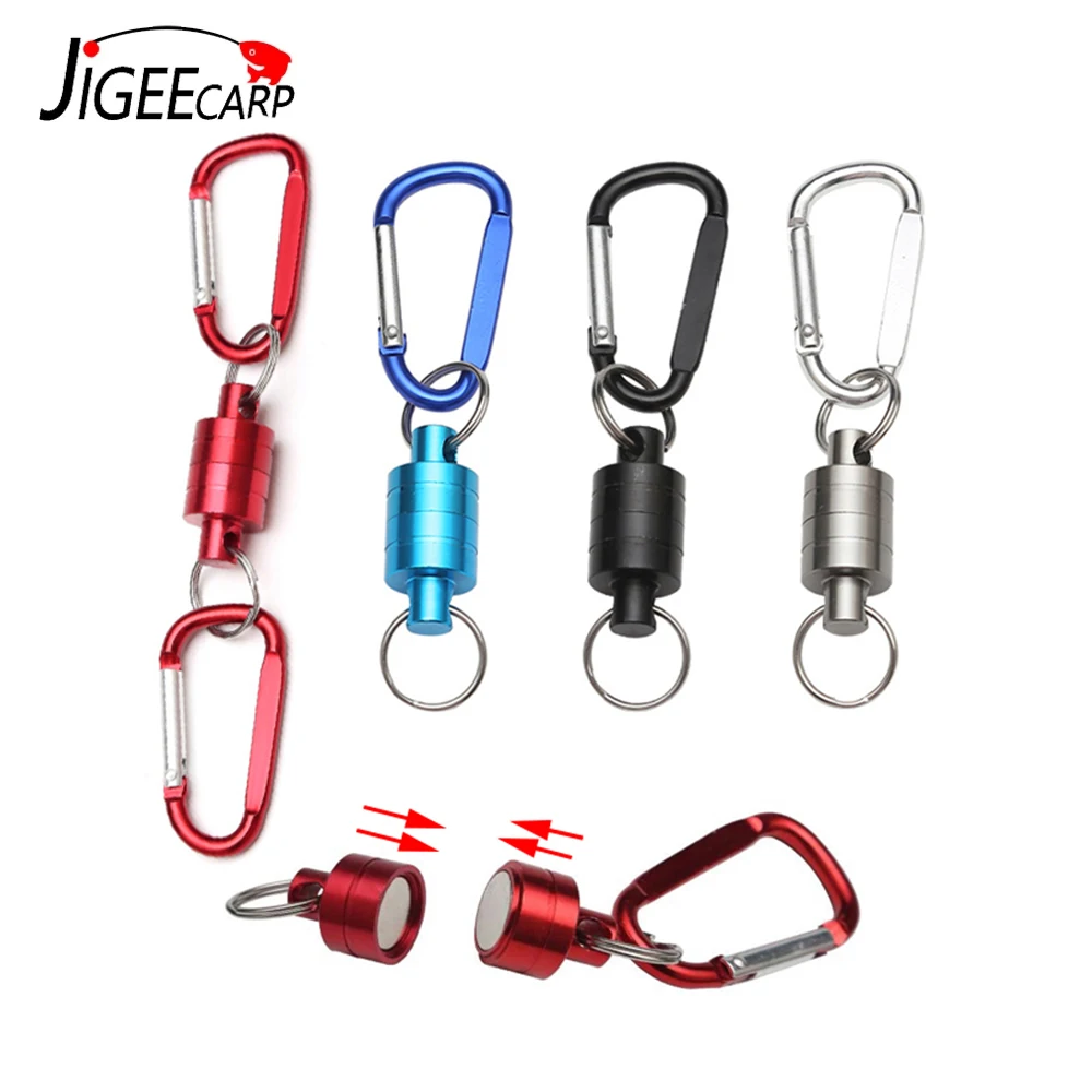 JIGEECARP Magnetic Net Quick Release Clips Land Connector Carabiner Lanyard Keychain Snap Clip Lock Buckle Hook Tools