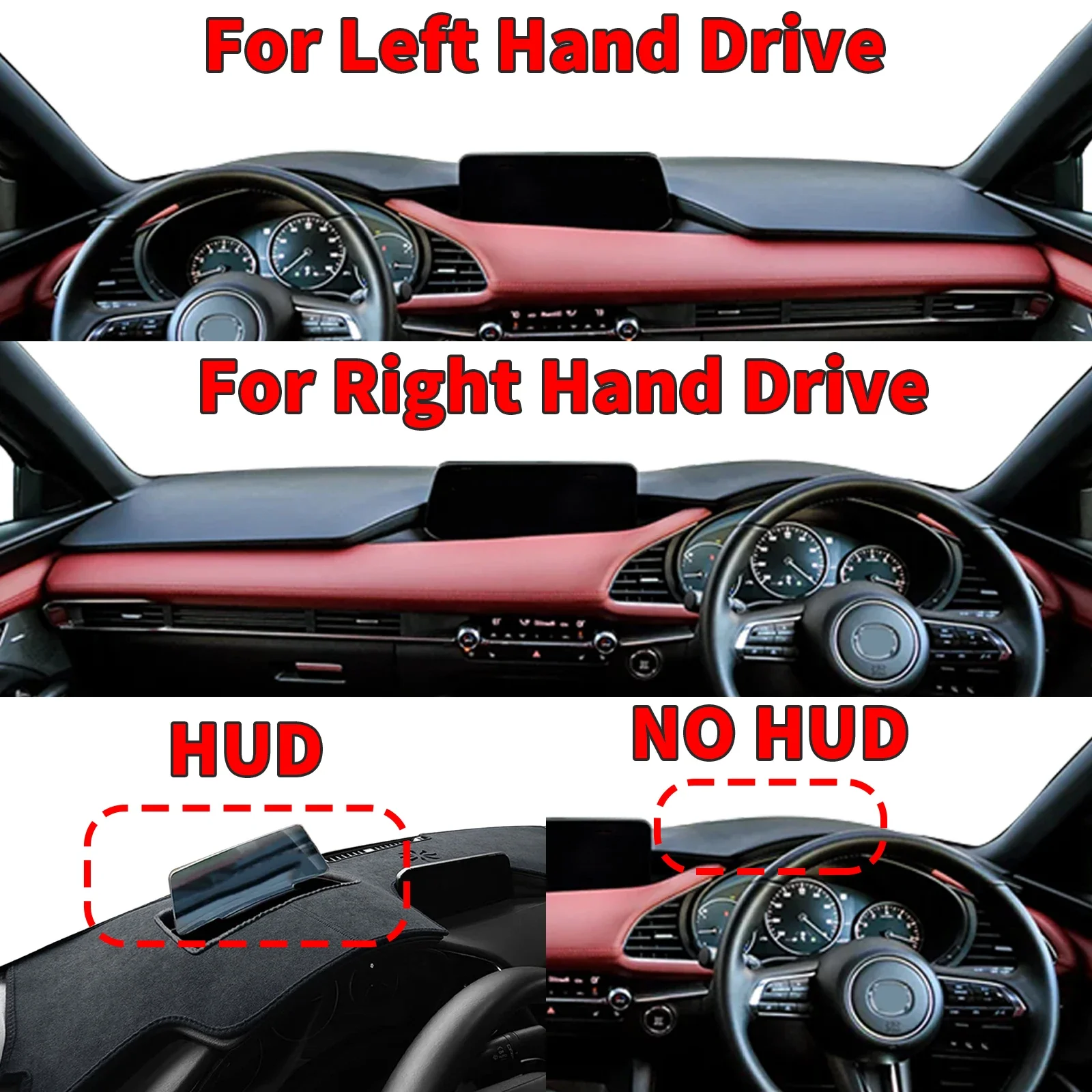 

fit for Mazda 3 Axela BP 2019 2020 2021-2025 Car Accessories Dashmat Protective Carpet Dashboard Cover Pad DashMat Sunshade