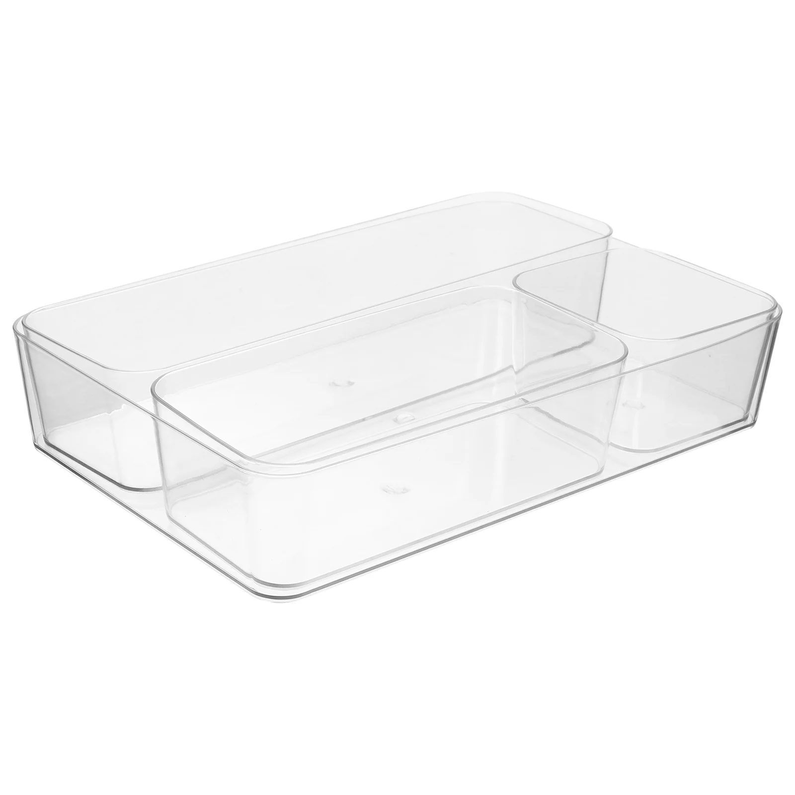 

4Pcs Multipurpose Plastic Drawer Organizer for Cosmetics Tools Jewelry Desk Drawer Storage Box with Adjustable Compartments