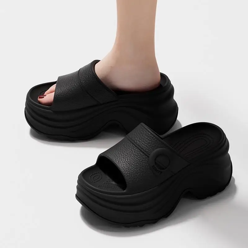 Chunky Plateau-Keilabsatz-Sandalen für Damen – Sommer 2026 – Leichte EVA-Strandsandalen mit dicker Sohle und Höhenerhöhung für Frauen – Detail 5