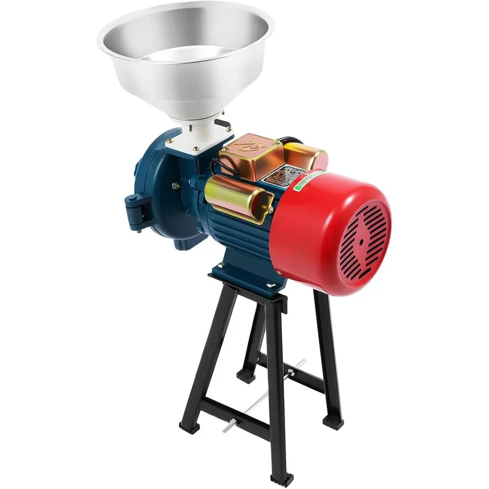 Molino de Granos Comercial de Alta Resistencia 220V 2200W para Maíz, Trigo y Cereales (Uso en Seco/Húmedo)