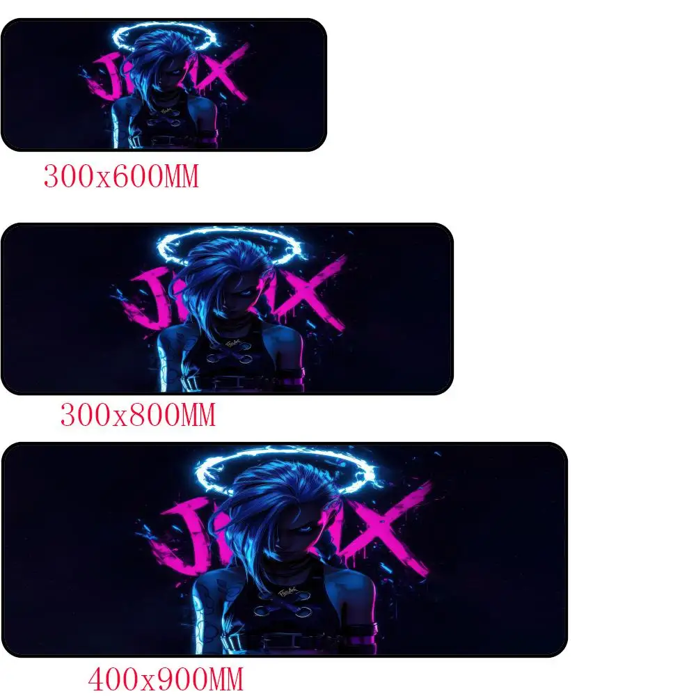 Anime Games Jinx Mouse Pad Large Computer Office Game Table Mats XXL Rubber Anti-slip Gaming Keyboard Mousepads Long Desk Pads