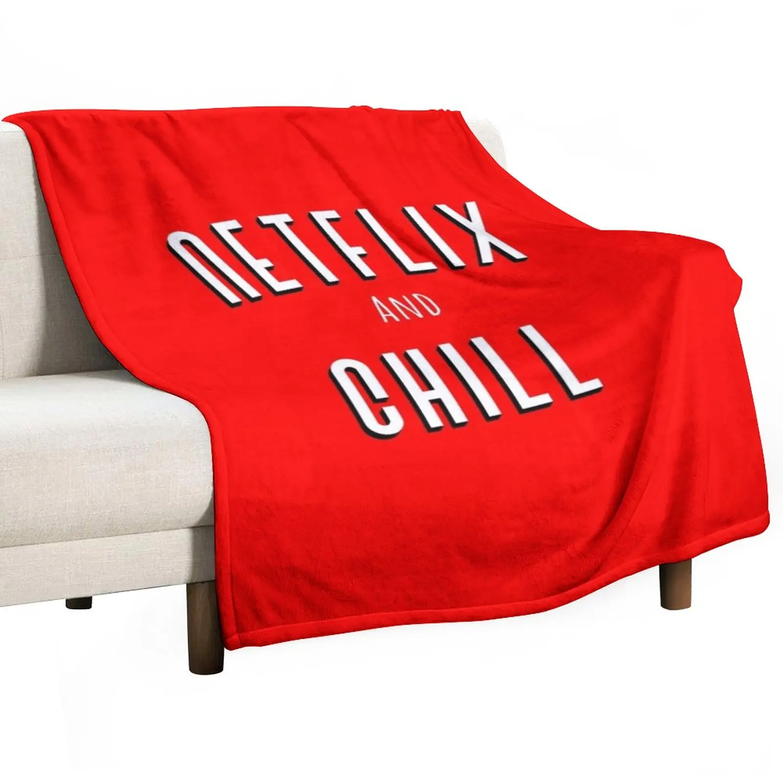 

Netflix and chill tee meme Throw Blanket Luxury Brand Blanket Hairy Blanket Nap Blanket