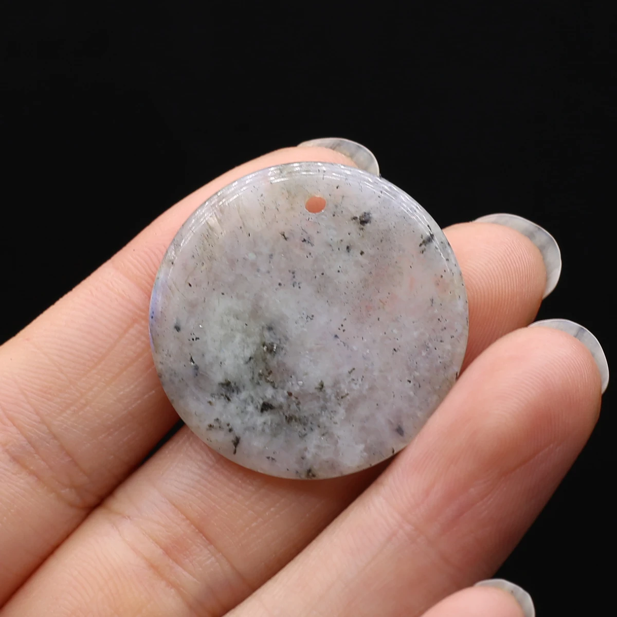 Natural Flash Labradorites Pendant Charm Natural Crystal Quartzs Pendant Connector For Pendulum Jewelry Earrings Necklace Making