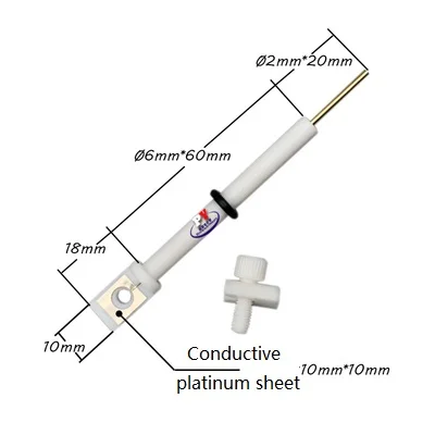 Suporte de eletrodo platinum ptfe, a