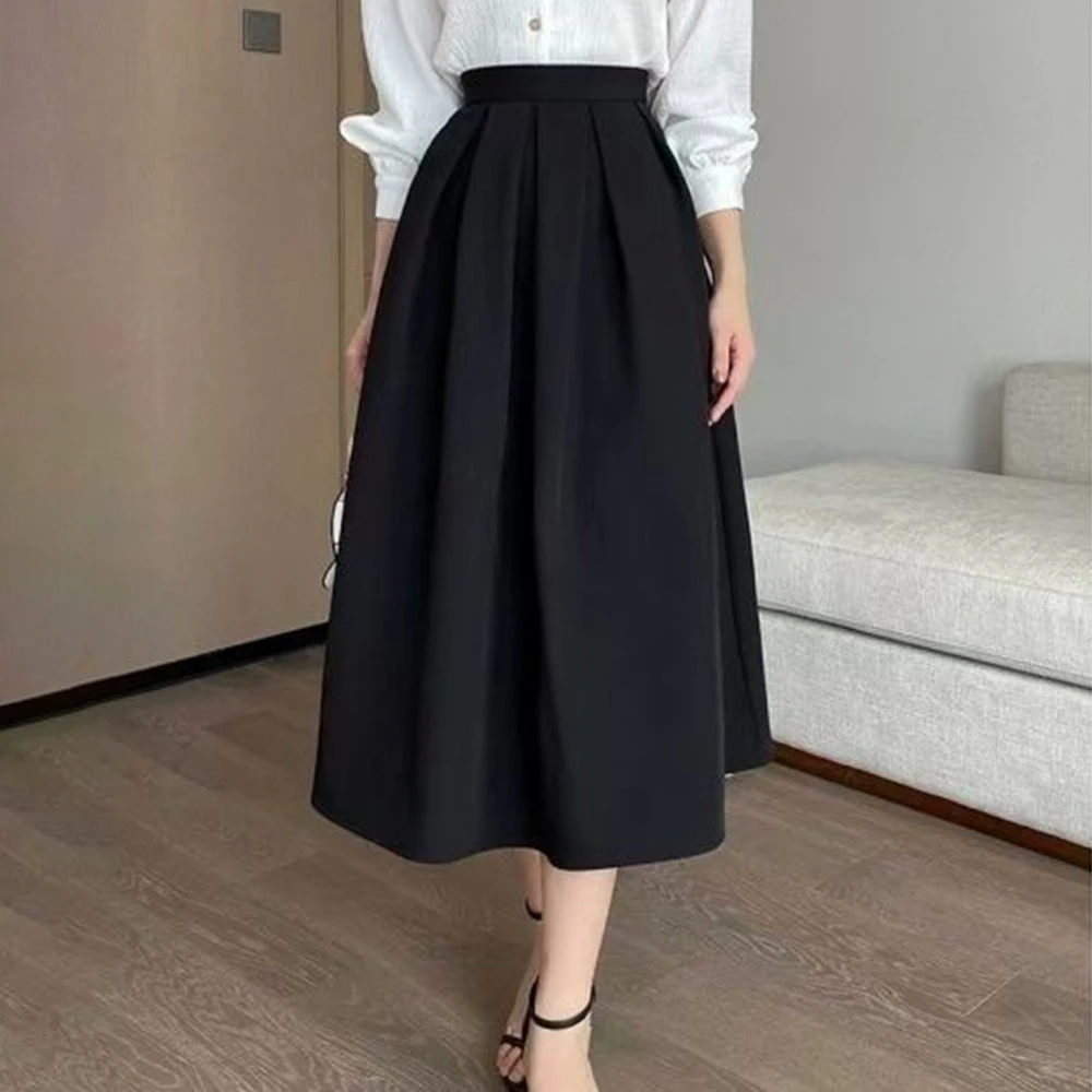 XS-5XL Winter New Men's Mid-Length A-line Skirt Unisex American Retro Fashion Trend High Street Loose Casual Niche Men's Bottoms