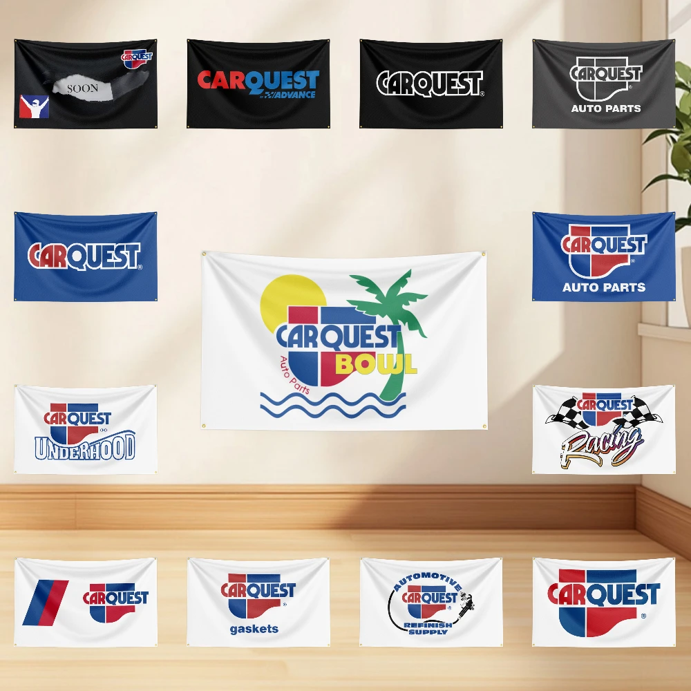 

3x5ft C-Car-que-st Flag Professional Car Motorcycle Flag Polyester Digital Printing Cars Flagge Banner For Decoration Garage