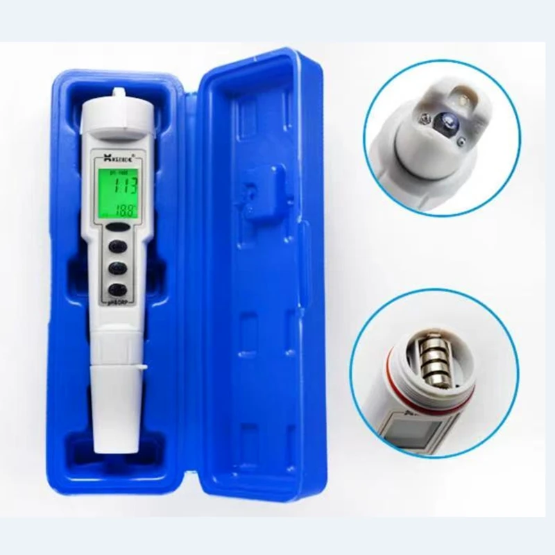 

Portable Digital Waterproof PH&ORP Meter 0.0-14.0pH Ph Tester 500mV Oxidation-Reduction Potential Automatic Calibration