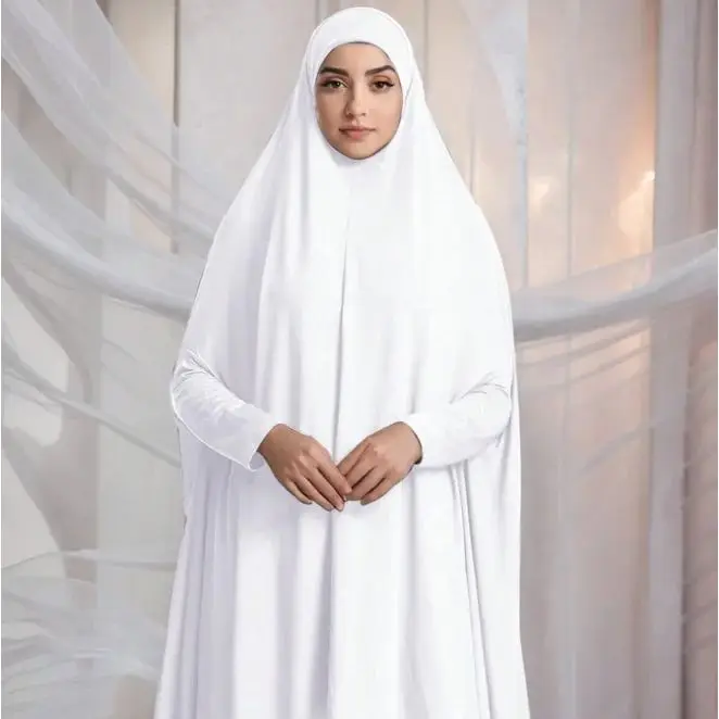 

Ramdan Ид новый конопляный модный мусульманский хиджаб шарф Химар мусульманский длинный хиджаб головной платок женский Джубха исламский мусульманский молитвенный костюм
