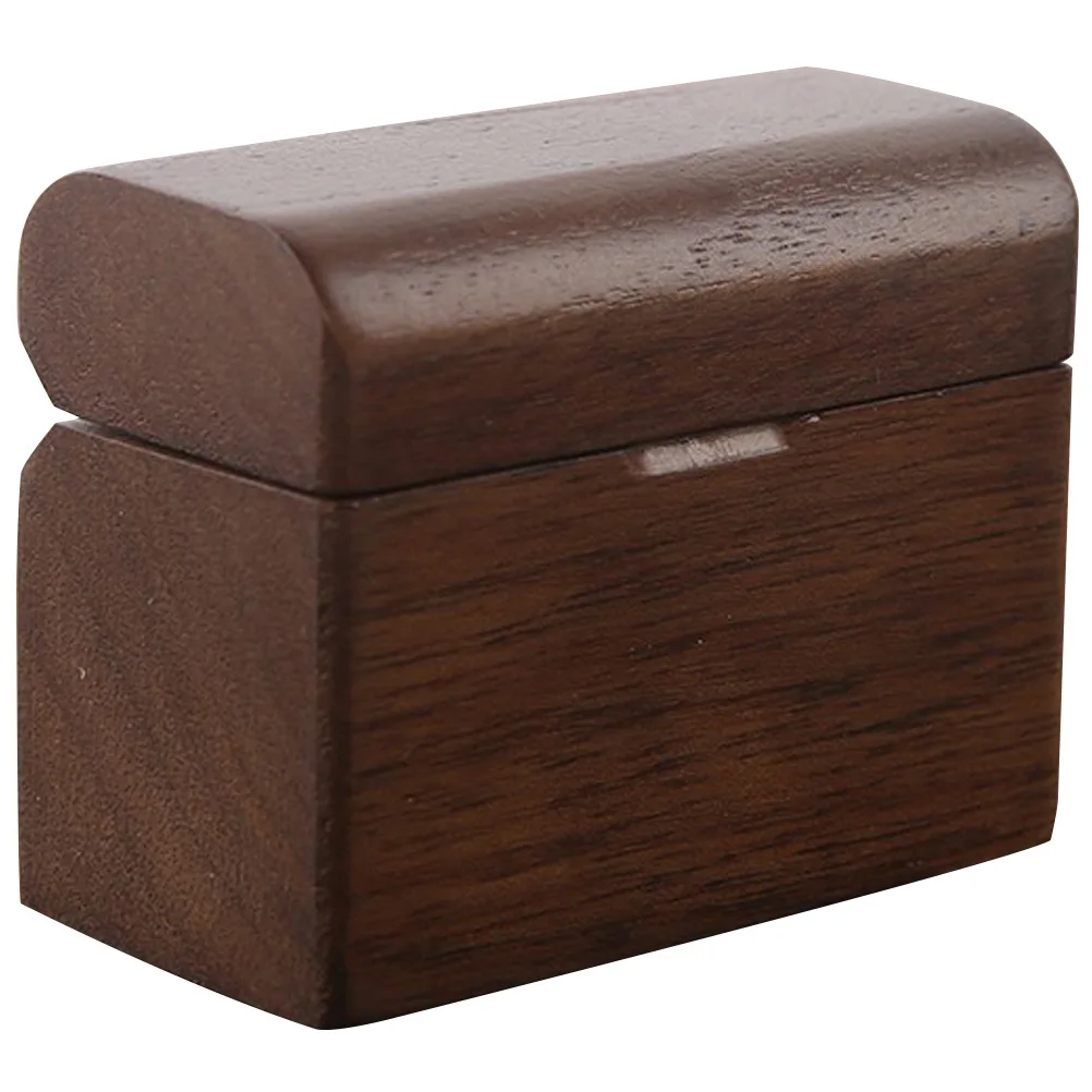 

Деревянная коробка для колец для предложения помолвки с легким уникальным дизайном, чехол для колец для свадебной церемонии, устойчивые к царапинам ювелирные изделия