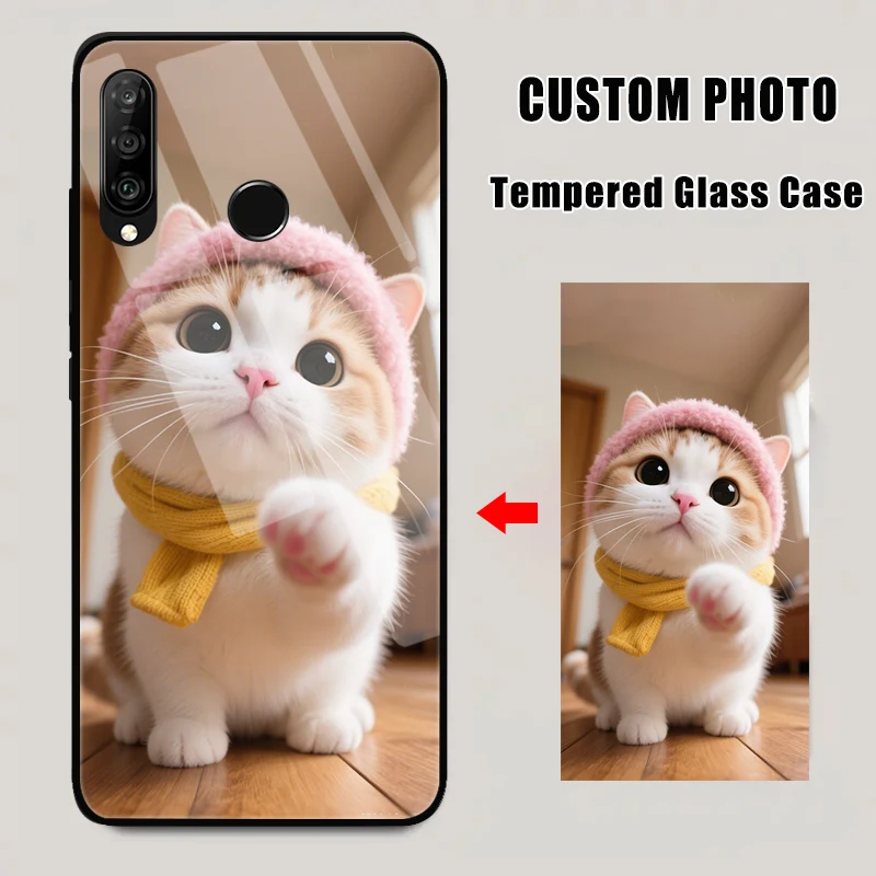 حافظة من الزجاج المقسى مخصصة لهاتف Honor 80 70 60 50 SE Huawei Mate 40 30 20 10 Lite Pro Mate20 Mate10 Mate30 غطاء مخصص ذاتي الصنع