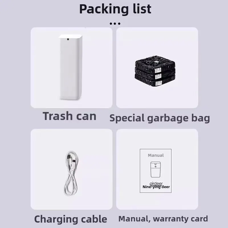 Automatic packaging and bag changing intelligent garbage bin L30 large capacity household living room kitchen