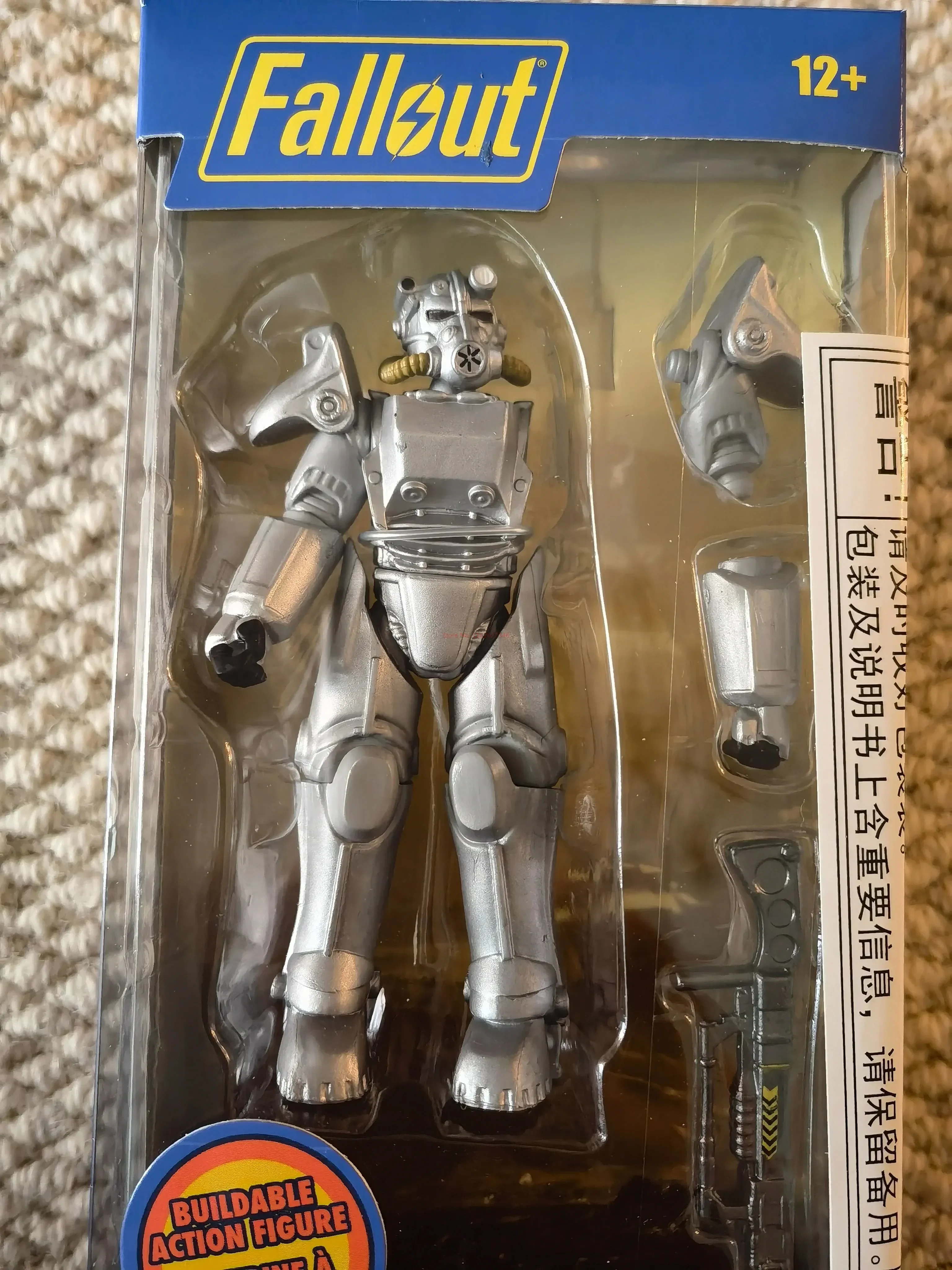 Original Falout PVC Action Figure para Crianças, Modelo Móvel de Robô Blindado Alimentado, Figuras Anime, Presente de Aniversário, 10cm, T-45, T-51