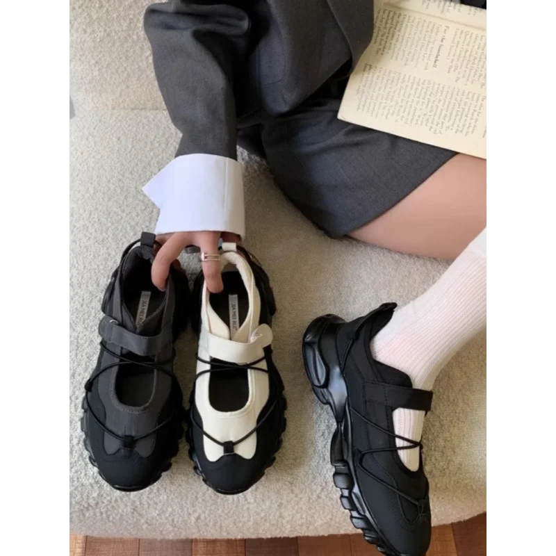 Zapatos de mujer Mary Jane nuevos zapatos verano otoño Thi Bot aumento deportes Casual oes Faionable y lindo