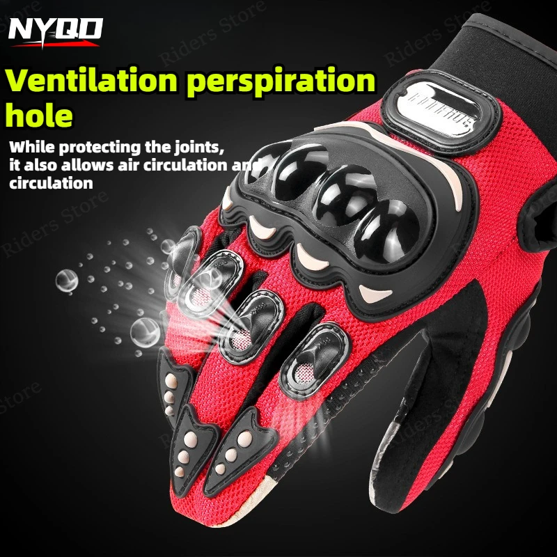 Breathable Thin All Season Motorcycle Gloves for Motocross Racing Anti-Crash Riding Gear