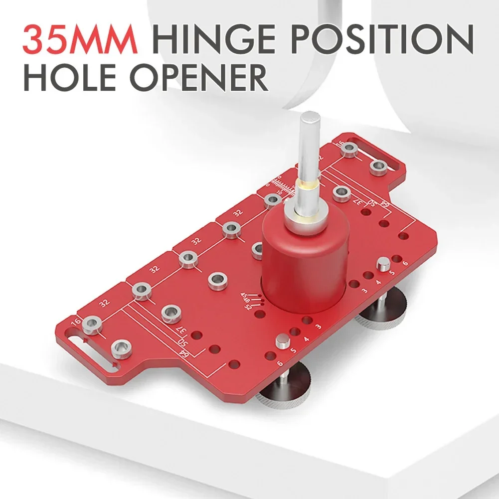 1 Set Drilling Guide Template Aluminum Pocket Hole Jig Kit System Holes Jig Hinge Puncher Locator Aluminum Pocket Hole Jig Kit
