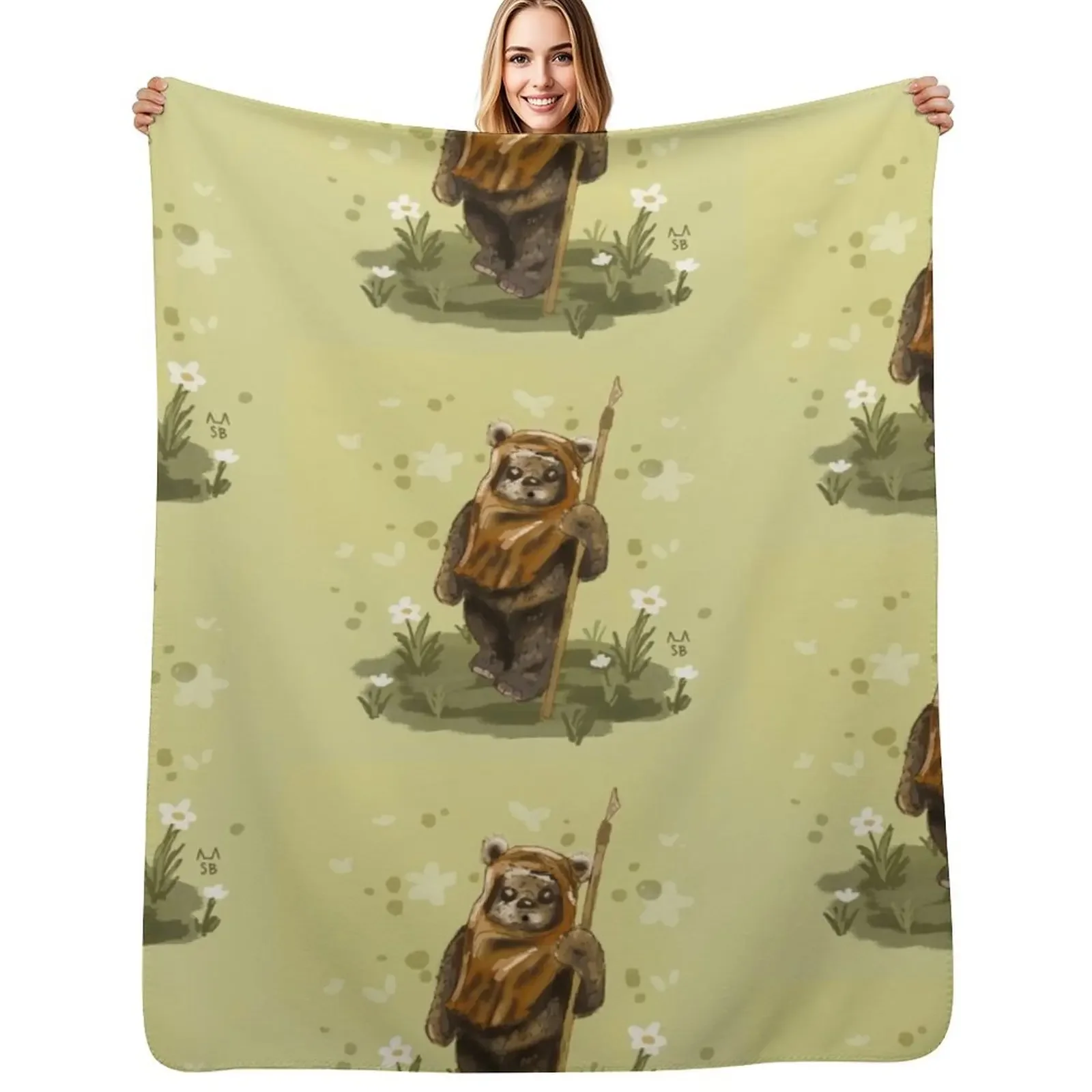 

adorable Ewok Throw Blanket Soft Beds Sofa Fashion Sofas anime Blanket