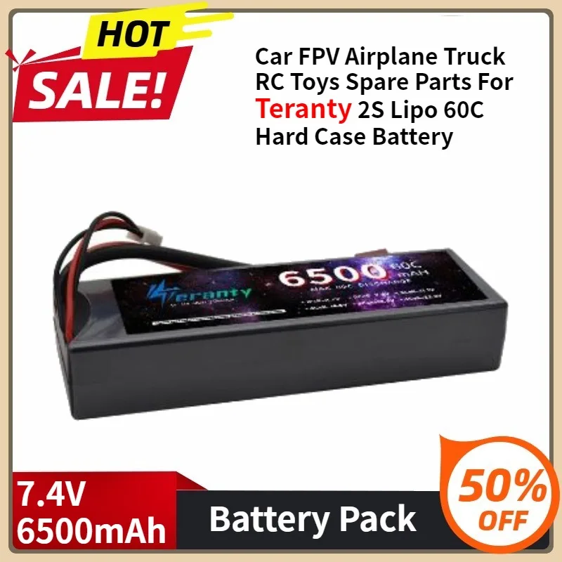 

XT60 TRX XT90 KEP-2P Car FPV Airplane Truck RC Toys Spare Parts 7.4V 6500mAh For Teranty 2S Lipo 60C Hard Case Battery T