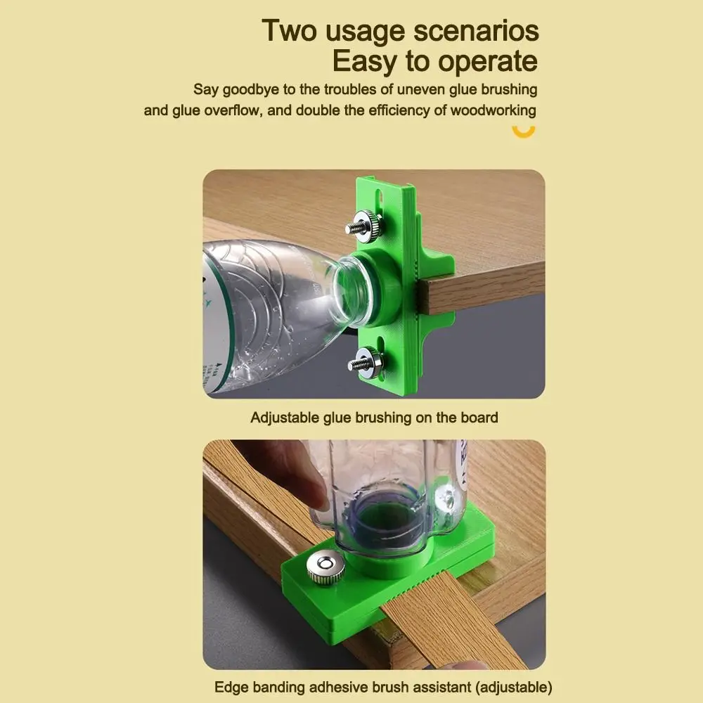 Applicatore di colla per bordature per la lavorazione del legno Strumento per sigillare bordi regolabile Pennello Limitatore di colla Multifunzionale