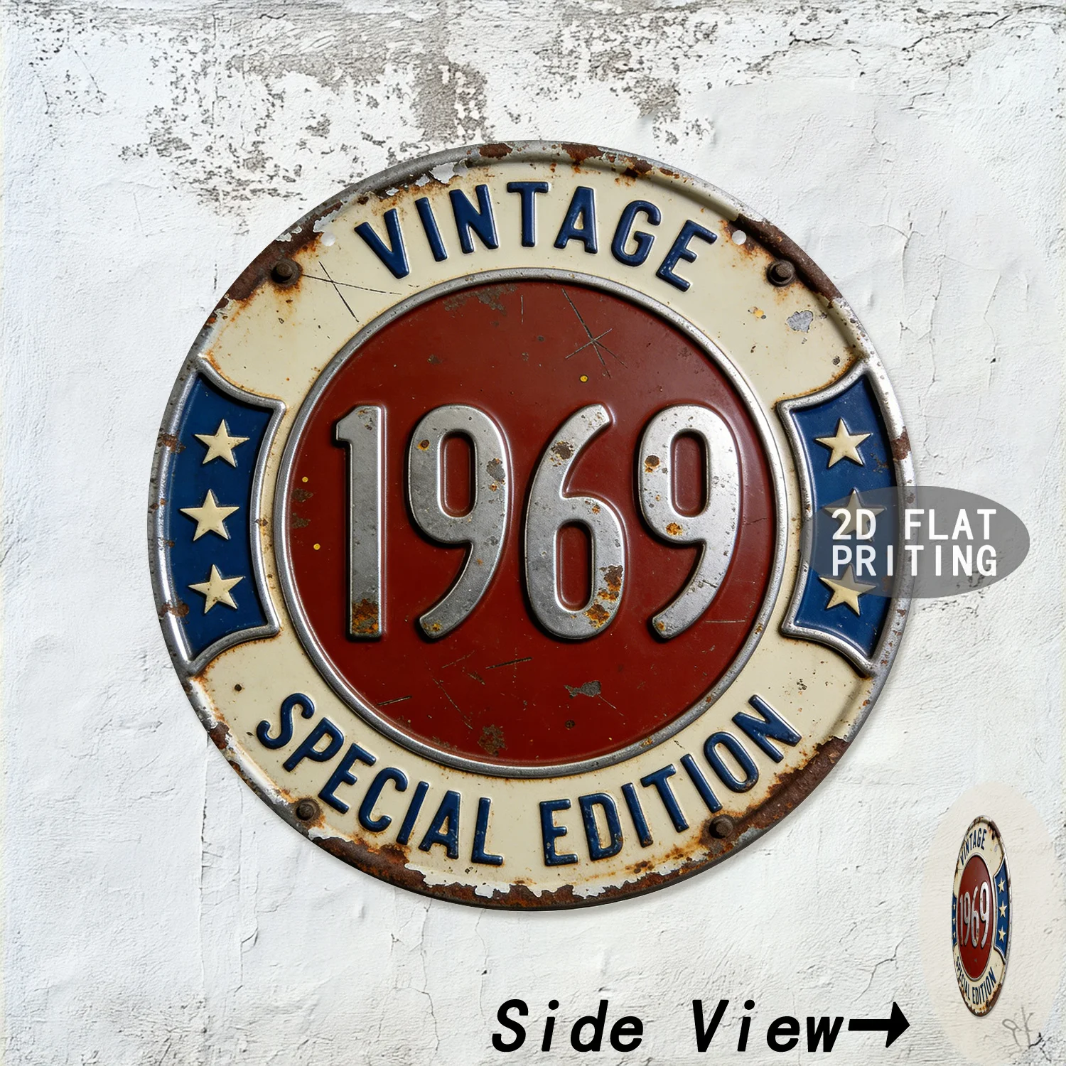 Outdoor Plaques & Wall Decorations, Birthday Gifts, Vintage 1969 Special Edition Signs, Affordable Room Decor, Valentine's Day Gifts, Man Cave, Bar, Cafe, Living Room, Garage, Garden Vintage Metal Sign Decorations, Party, Country Style, 7.9