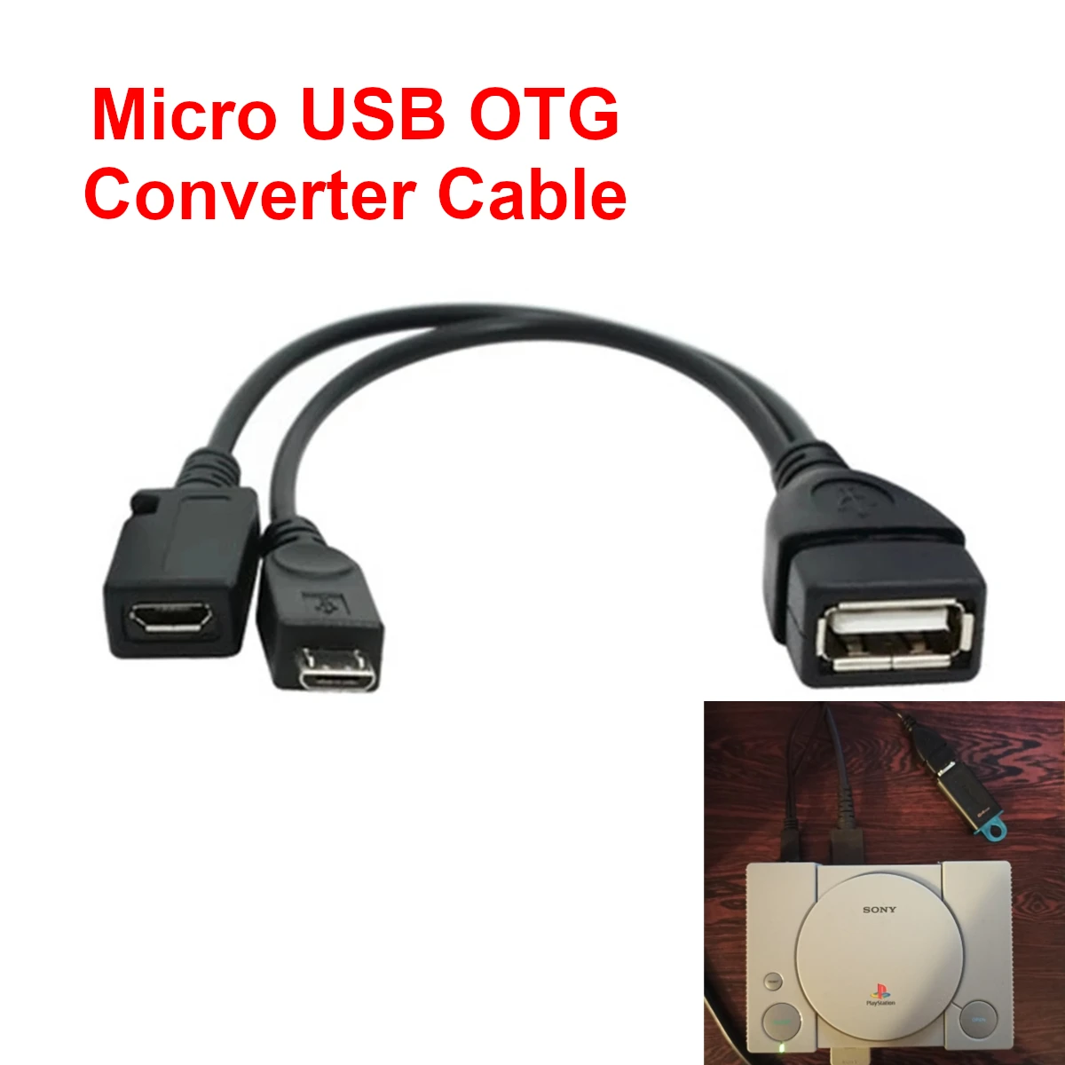 

OTG Cable Replacement Micro USB Adapter Transfer Data Sync Host Power Y Splitter Converter for Andriod Phone