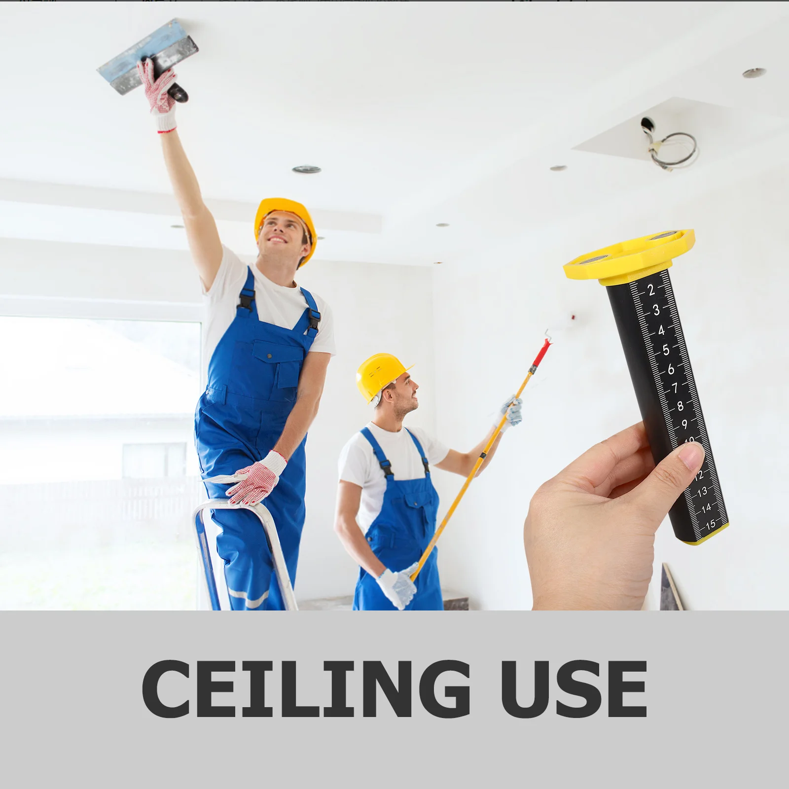 Penggaris Perata Ubin Basis Magnetik Skala Jelas Untuk Pemosisian Ubin Keramik Perataan Pekerjaan Finishing Interior Lantai Dinding