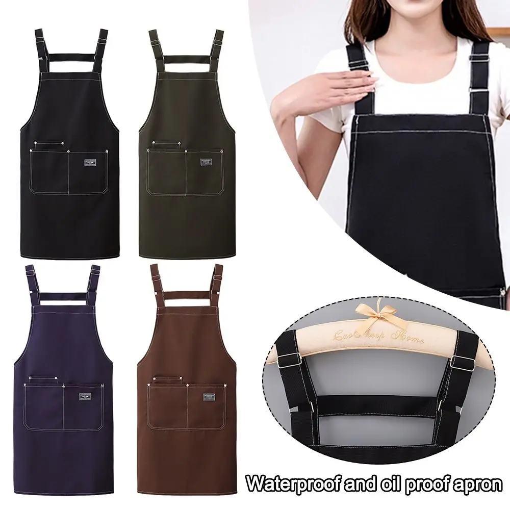 

Модный ковбойский фартук без рукавов для дизайна ногтей, кафе, спецодежда, водонепроницаемый кухонный халат