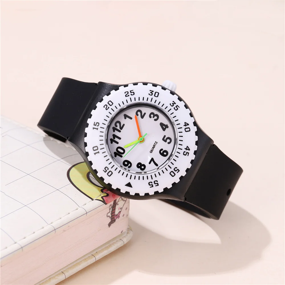 fashion sweet colorful silicone band quartz boys girls students Watch