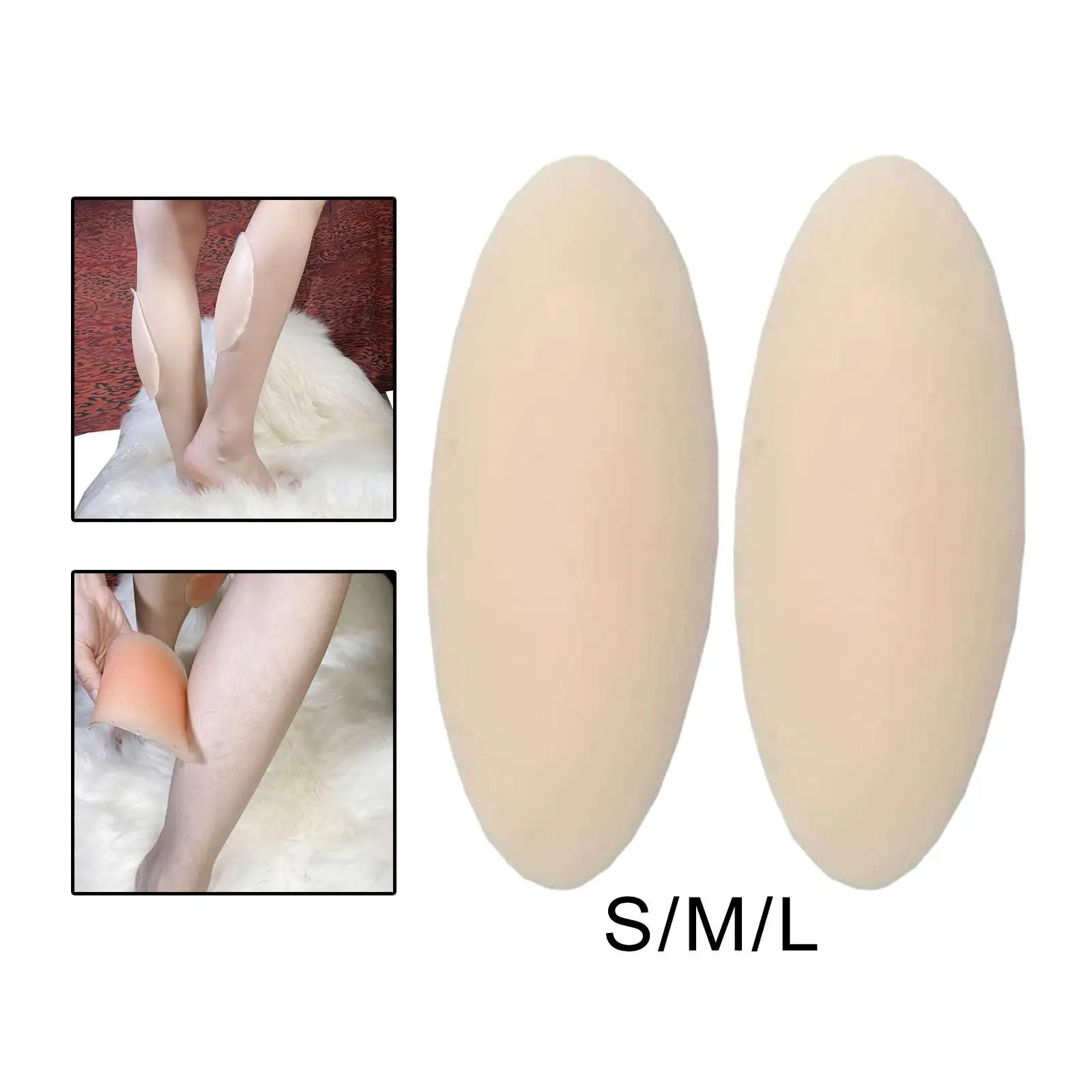 Self Adhesive Calf Pads Leg Gel Corrector Soft Lifelike Comfortable Skin Friendly Silicone Leg Onlays for Lady Women Girls