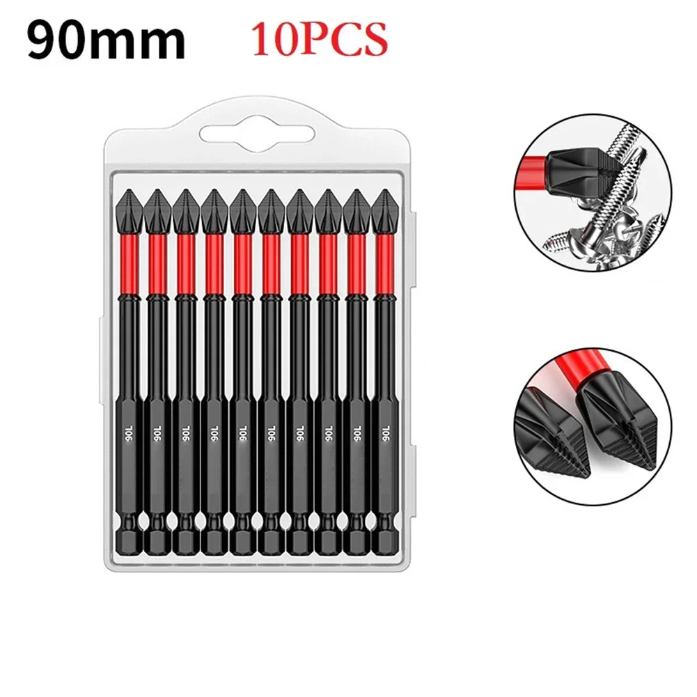 Magnetic Bits High Magnetic Cross High Torque Hardness Screws 25/50/65/70/90mm Waterproof Ph2 Screwdriver Bit Set