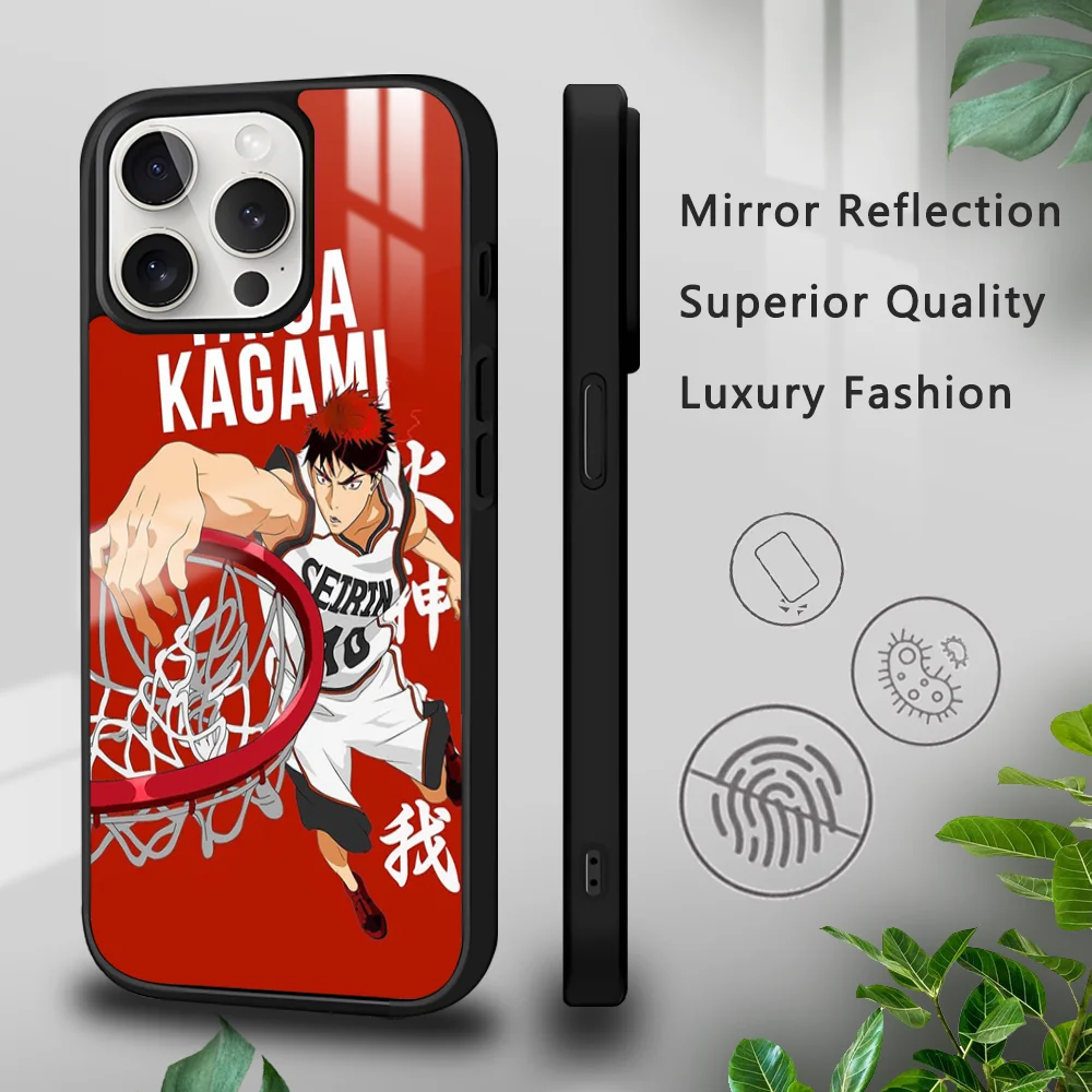 K-Kuroko B-Basketball Anime Phone Case For iPhone 16 15 14 13 12 11 Pro Xs Max Mini Plus Celulares Hard Funda