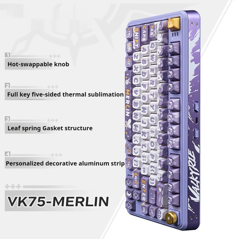 Mechanical Keyboard Ppt Keycaps Wear-Resistant Oil-Free Delicate Soft The Touch Suitable E-Sports Players' Entertainment Office