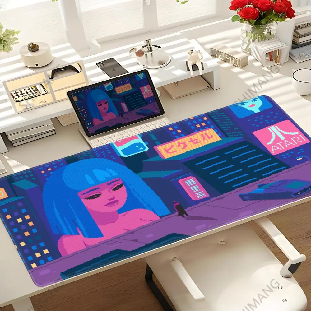 Alas Mouse Blade Runner Aksesoris Game Alas Keyboard XXL Besar Tepi Terkunci 900X400 mm Alas Meja Alas Mouse Gaming