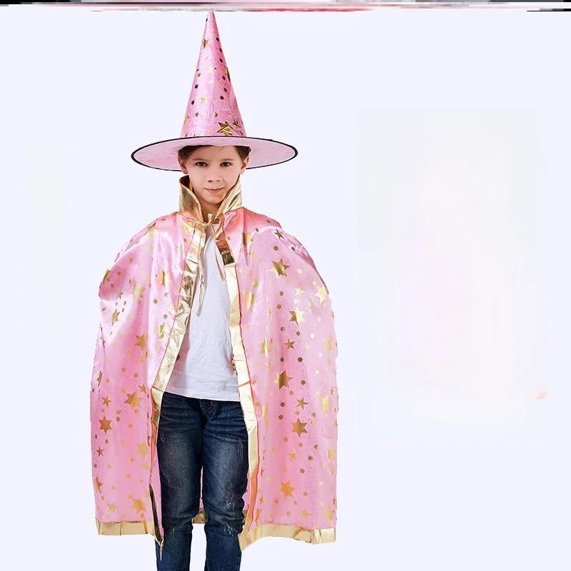 

Костюм на Хэллоуин, волшебный халат ведьмы, пятизвездочная одежда для выступлений на детский день, материал ПВХ H54 Sle