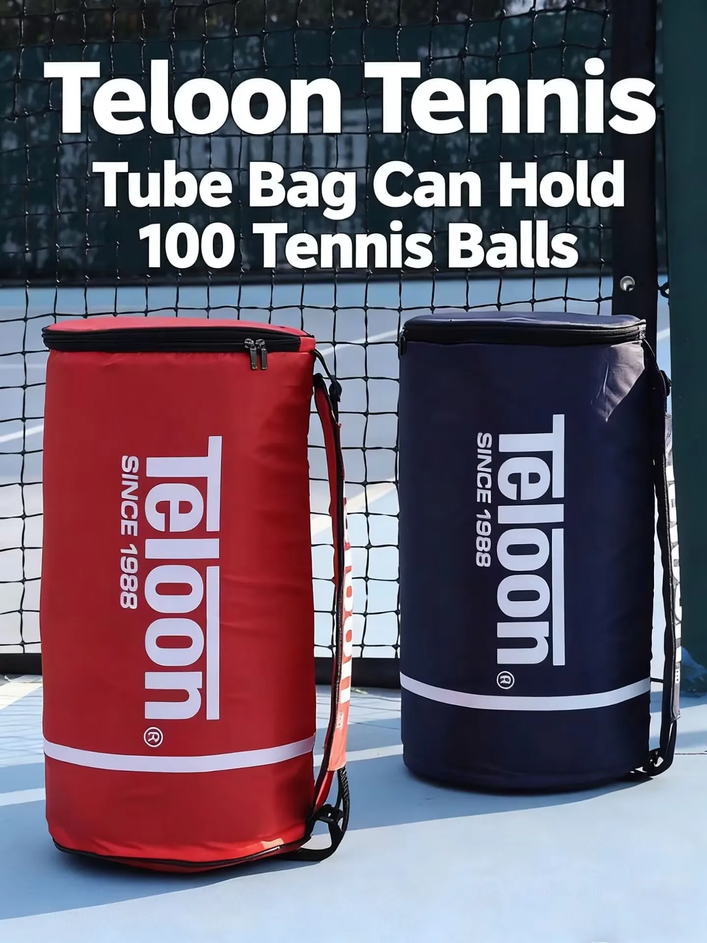 Teloon Tennis Tube Bag Waterproof Thermal Insulation Layer Large Capacity Storage Bag Portable Ball Bucket Bag Can Hold 100 Ball