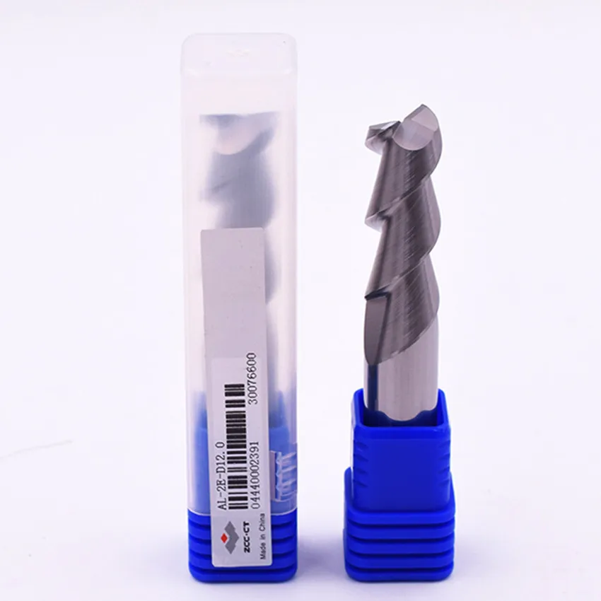 ZCC.CT AL-2E-D6.0/AL-2E-D8.0/AL-2E-D10.0/AL-2E-D12.0/AL-2E-D16.0/AL-2E-D20.0 2 Flute Flat end mills 1pcs/box