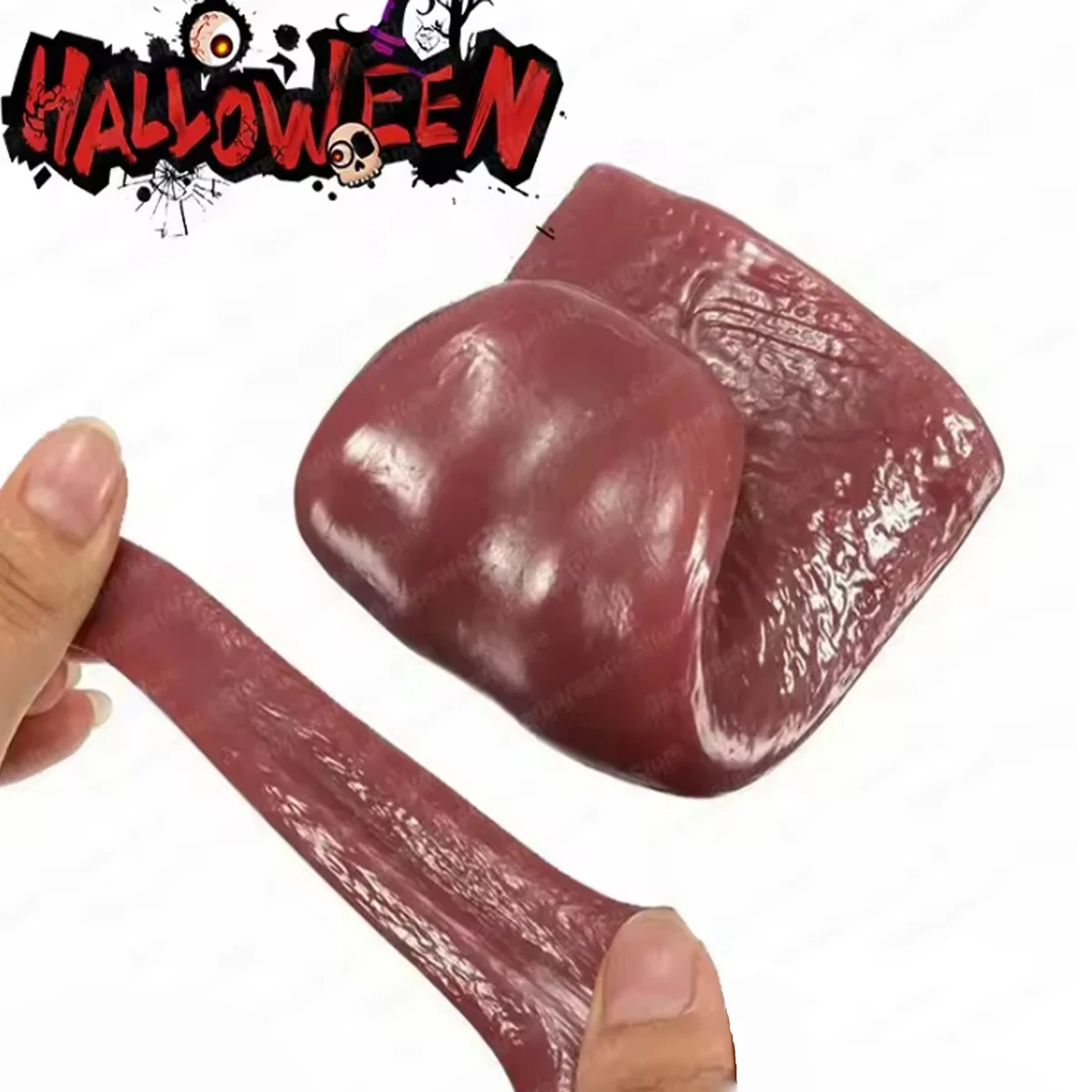 Steel Needle Tongue Piercing Magic Prop Magic Whole Person False Simulation Tongue Decompression Toy Halloween Prank Toys